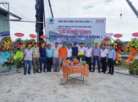 BREAKING CEREMONY OF HOA BINH 1 WIND POWER FACTORY OPERATION CENTER